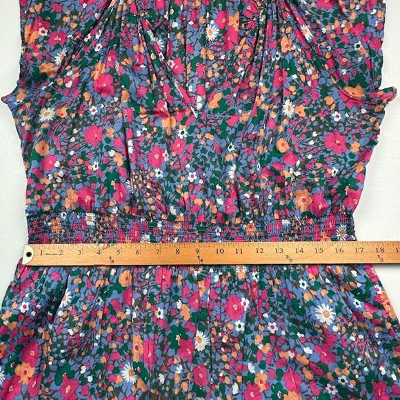 Rails Dress Womens Large Pink Amellia Leilani Floral Tiered Cottage Peasant - Picture 13 of 16